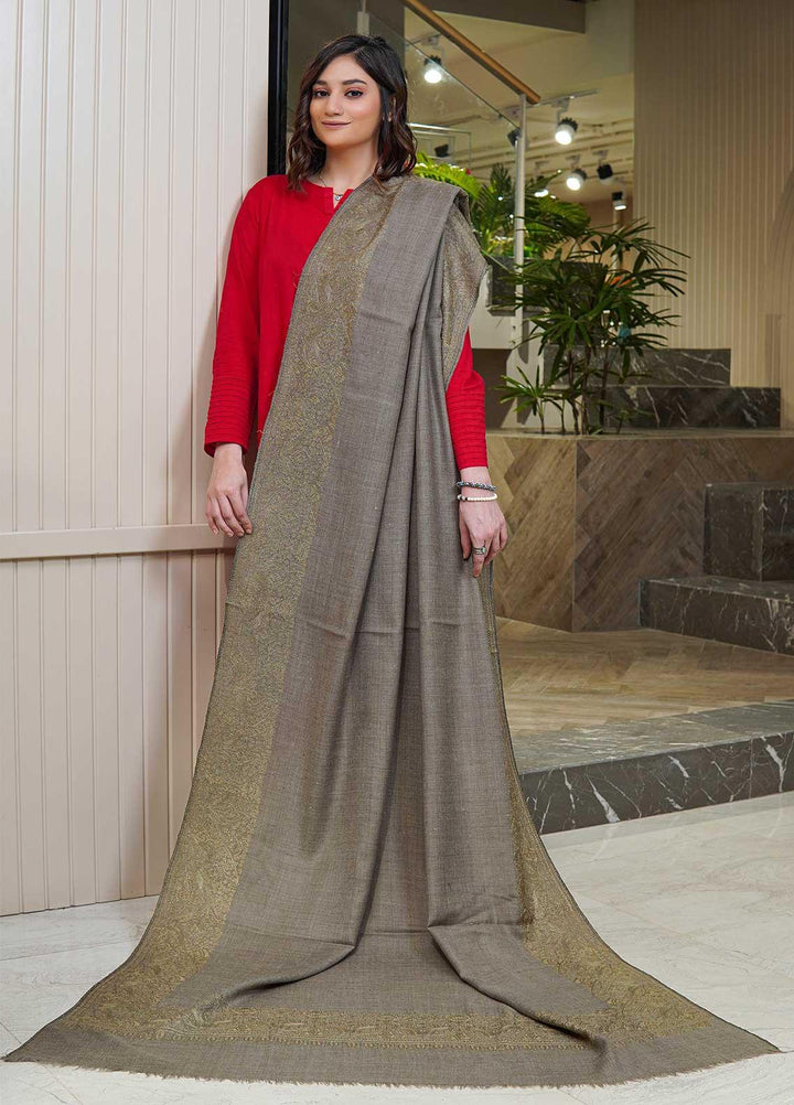 Sanaulla Exclusive Range  Pashmina  Shawls AKP-10 L Green - Pashmina Shawls