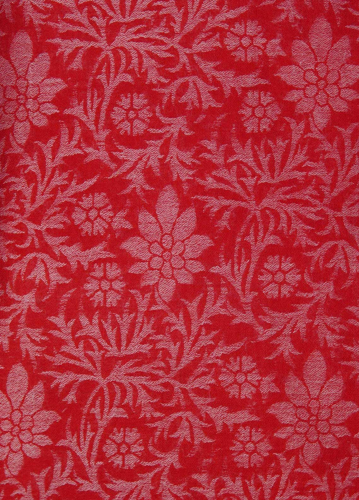 Sanaulla Exclusive Range  Pashmina  Shawls MAMA-35 Red-1 - Pashmina Shawls