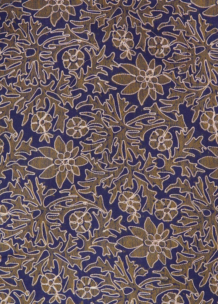 Sanaulla Exclusive Range  Pashmina  Shawls MAMA-06 Blue-3 - Pashmina Shawls