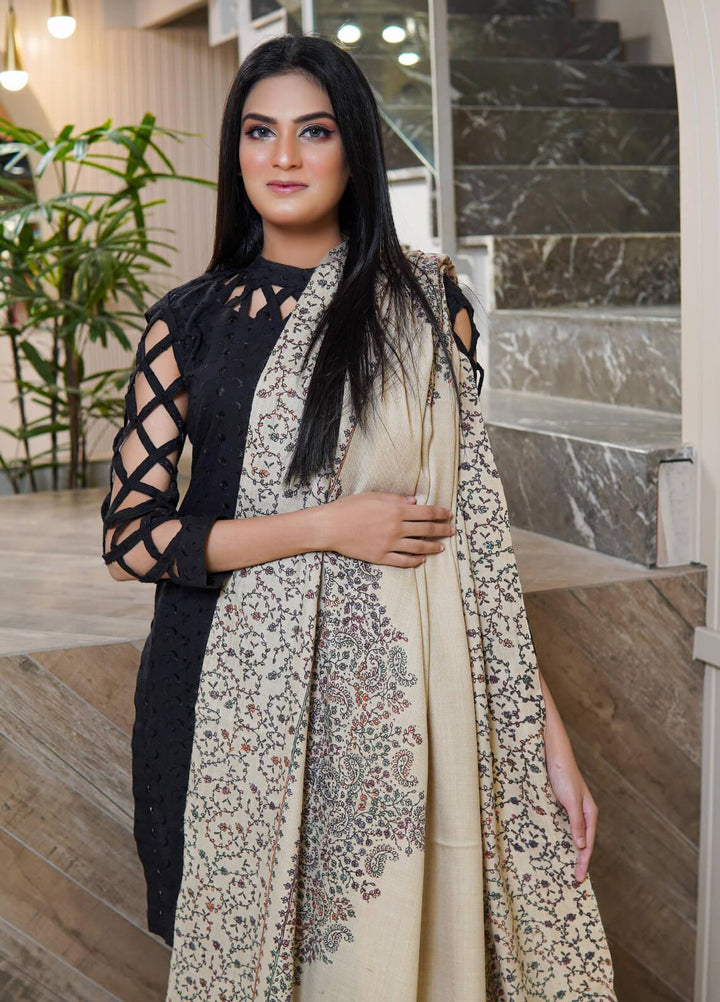 Sanaulla Exclusive Range  Pashmina  Shawls AKP-03 Fawn 03 - Pashmina Shawls