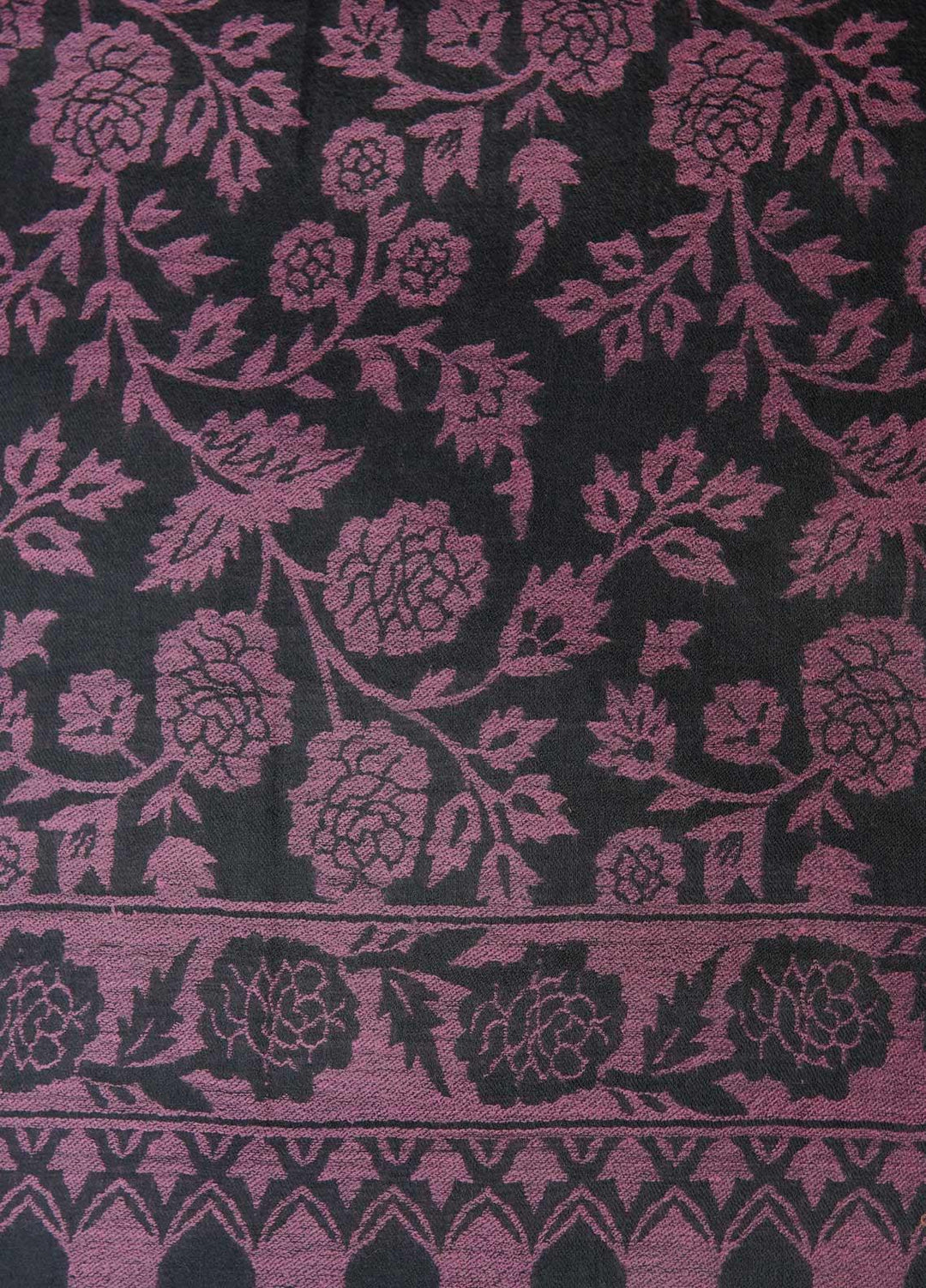 Sanaulla Exclusive Range  Pashmina  Shawls MAMA-35 Purple-1 - Pashmina Shawls