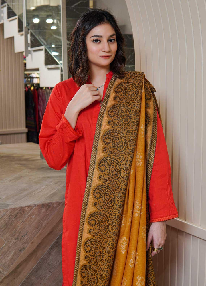 Sanaulla Exclusive Range  Pashmina  Shawls MAMA-12 Mustard-2 - Pashmina Shawls