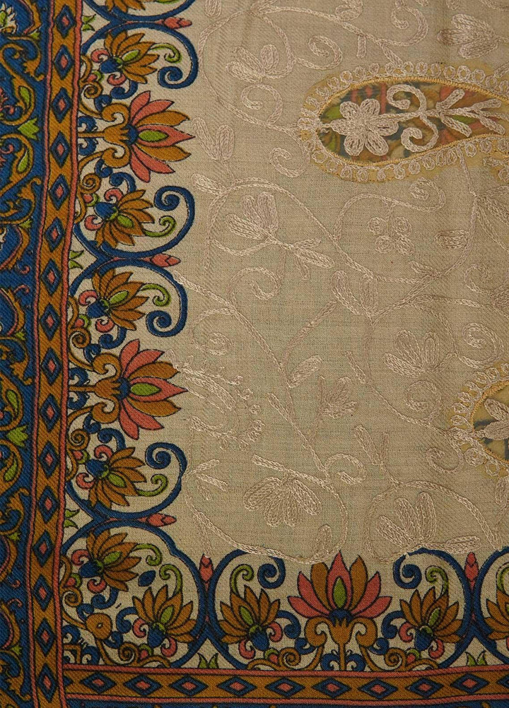 Sanaulla Exclusive Range  Pashmina  Shawls AKP-09 Fawn 05 - Pashmina Shawls