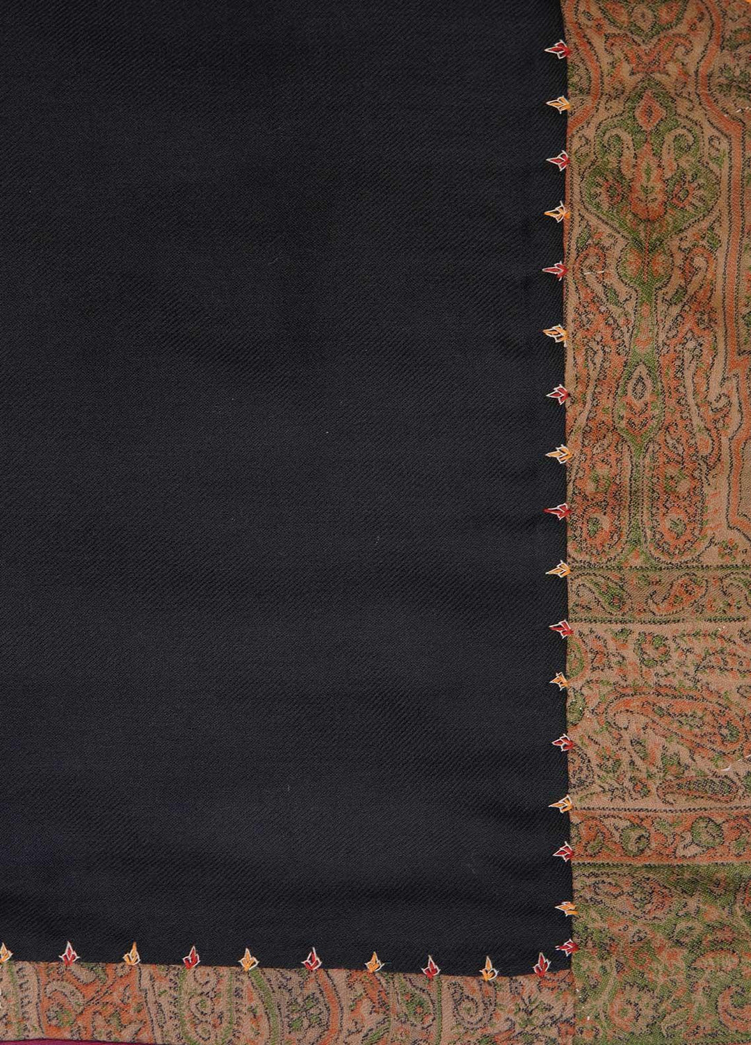 Sanaulla Exclusive Range  Pashmina  Shawls AKP-18 Black - Pashmina Shawls
