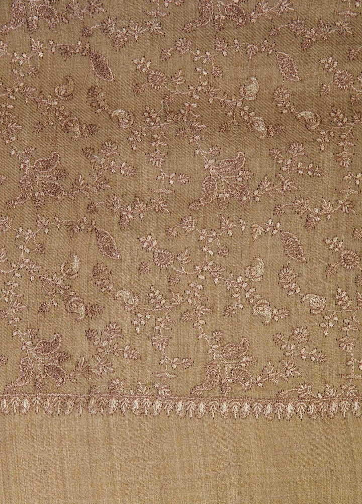 Sanaulla Exclusive Range  Pashmina  Shawls AKP-13 Beige 04 - Pashmina Shawls