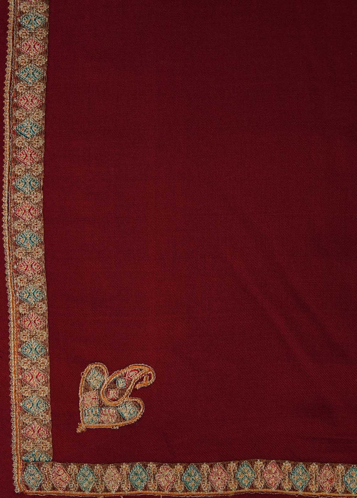 Sanaulla Exclusive Range  Pashmina  Shawls AKP-21 Red 03 - Pashmina Shawls