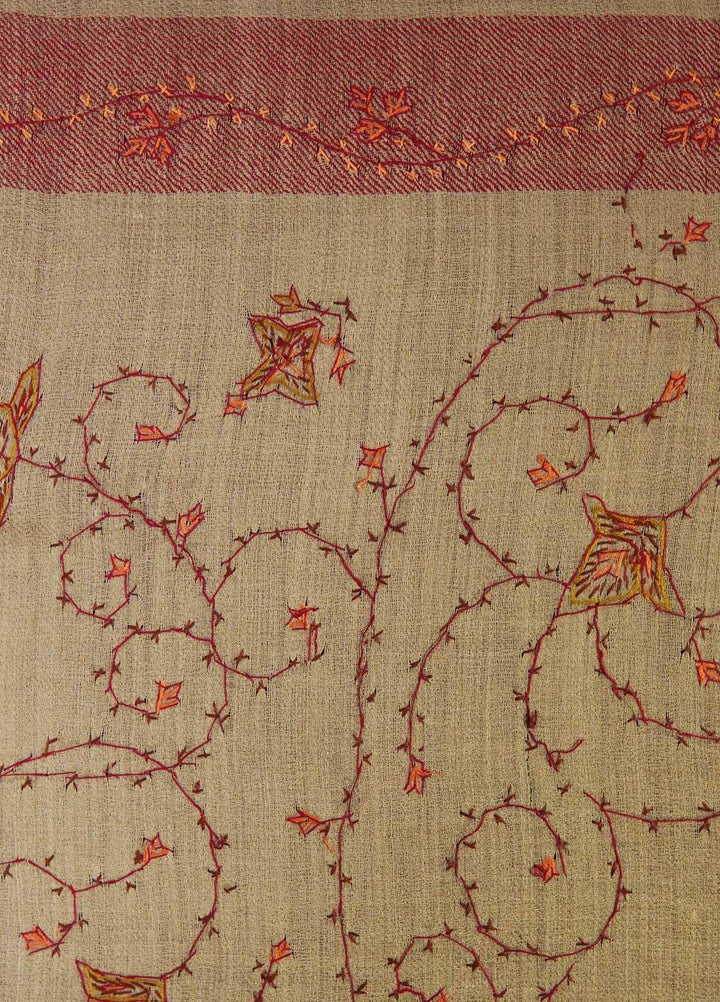 Sanaulla Exclusive Range  Pashmina  Shawls AKP-05 Beige 05 - Pashmina Shawls