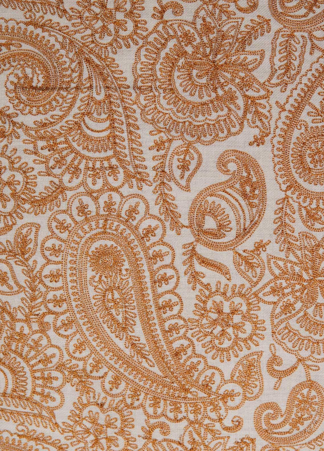 Sanaulla Exclusive Range  Pashmina  Shawls Zarri Nalki Pasily Jaal AD KPS-43 Fawn04 - Pashmina Shawls