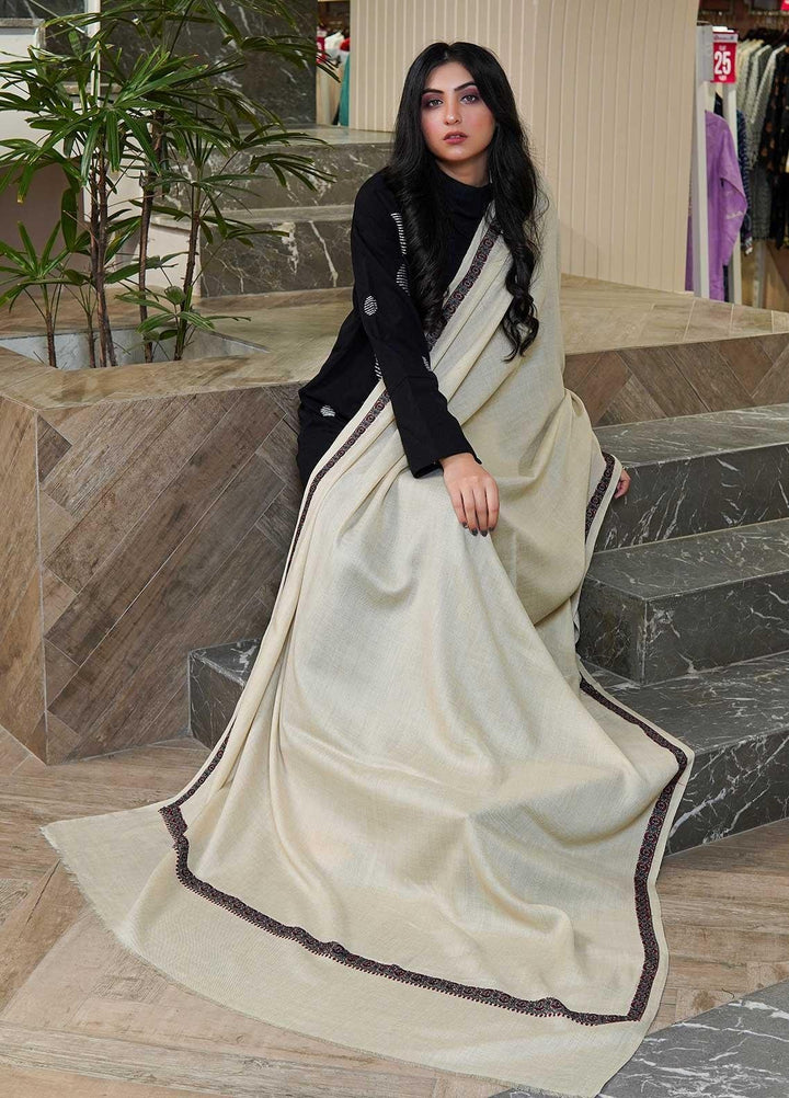 Sanaulla Exclusive Range  Pashmina  Shawls AKP-21 Fawn - Pashmina Shawls