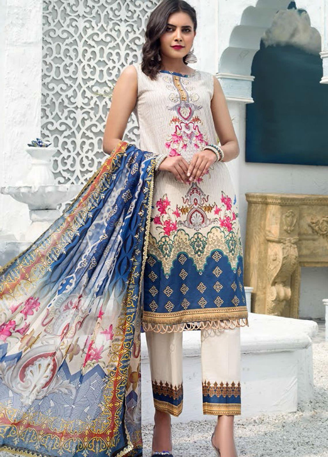 Sanoor by Noor Fatima Embroidered Lawn Suits Unstitched 3 Piece SN21SS D-272 - Summer Collection