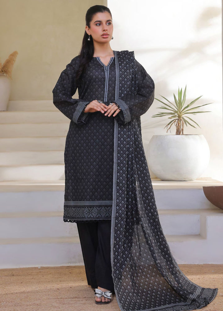 Saphron Printed Lawn Suits Unstitched 3 Piece SPH25BW D-01 - Summer Collection