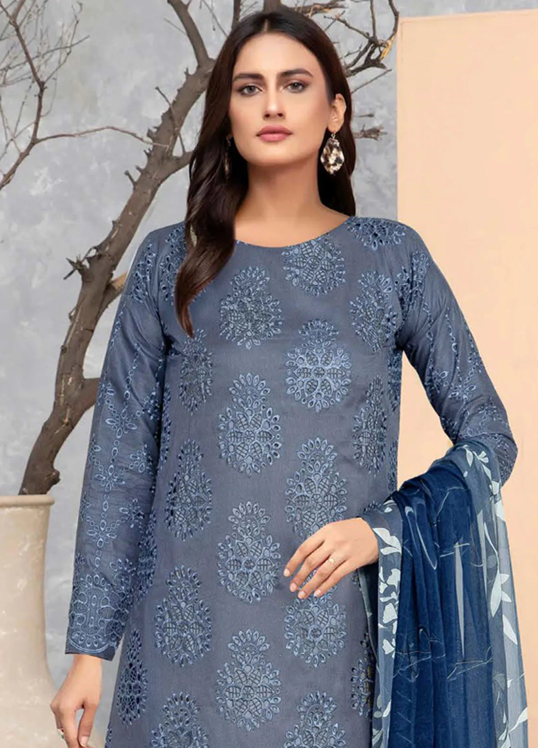 Saqafat By Insiya Embroidered Lawn Suit Unstitched 3 Piece INS24S DE-10 - Summer Collection