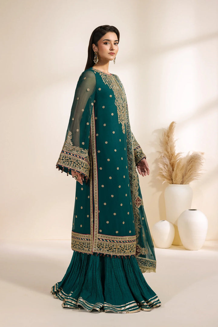 Meraki by Zarif Unstitched Embroidered Chiffon 3 Piece Suit ZR26UCM SARAI 05 - Festive Collection