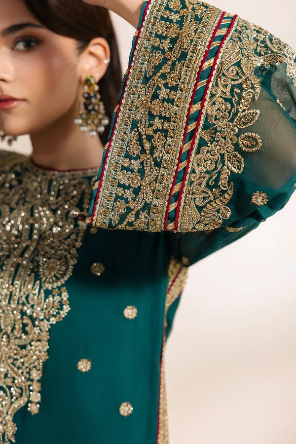 Meraki by Zarif Unstitched Embroidered Chiffon 3 Piece Suit ZR26UCM SARAI 05 - Festive Collection