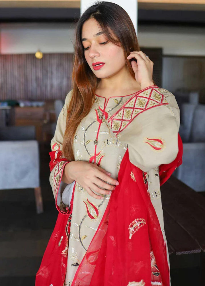Sardi Kahani by Surmai Embroidered Khaddar Suits Unstitched 3 Piece SUR22SK BEMISAL - Winter Collection