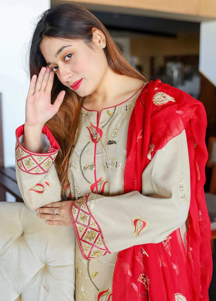 Sardi Kahani by Surmai Embroidered Khaddar Suits Unstitched 3 Piece SUR22SK BEMISAL - Winter Collection