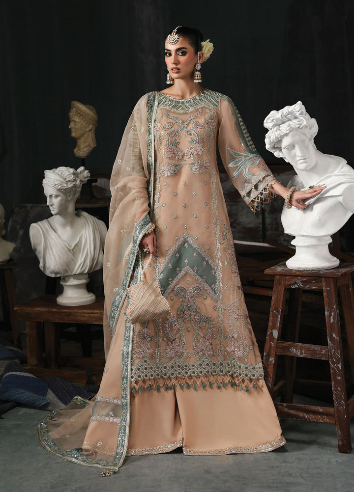 Sardinia Embroidered Organza Suits Unstitched 3 Piece D-1204 Nova - Formals Collection