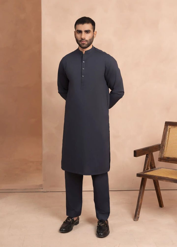 Sarkhail Wash N Wear Stitched Mens Kurta Pajama - Twilight Blue