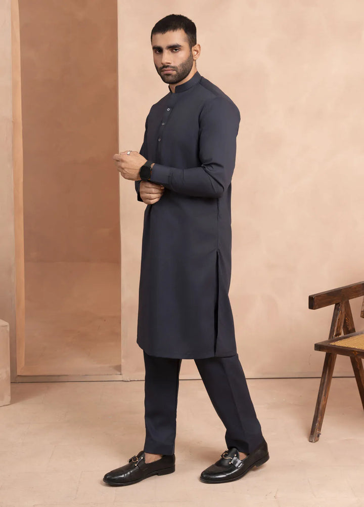 Sarkhail Wash N Wear Stitched Mens Kurta Pajama - Twilight Blue