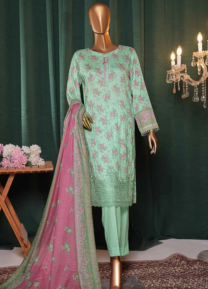 Satranga by HZ Textiles Embroidered Lawn Suits Unstitched 3 Piece HZ24SL SEC-186 - Summer Collection