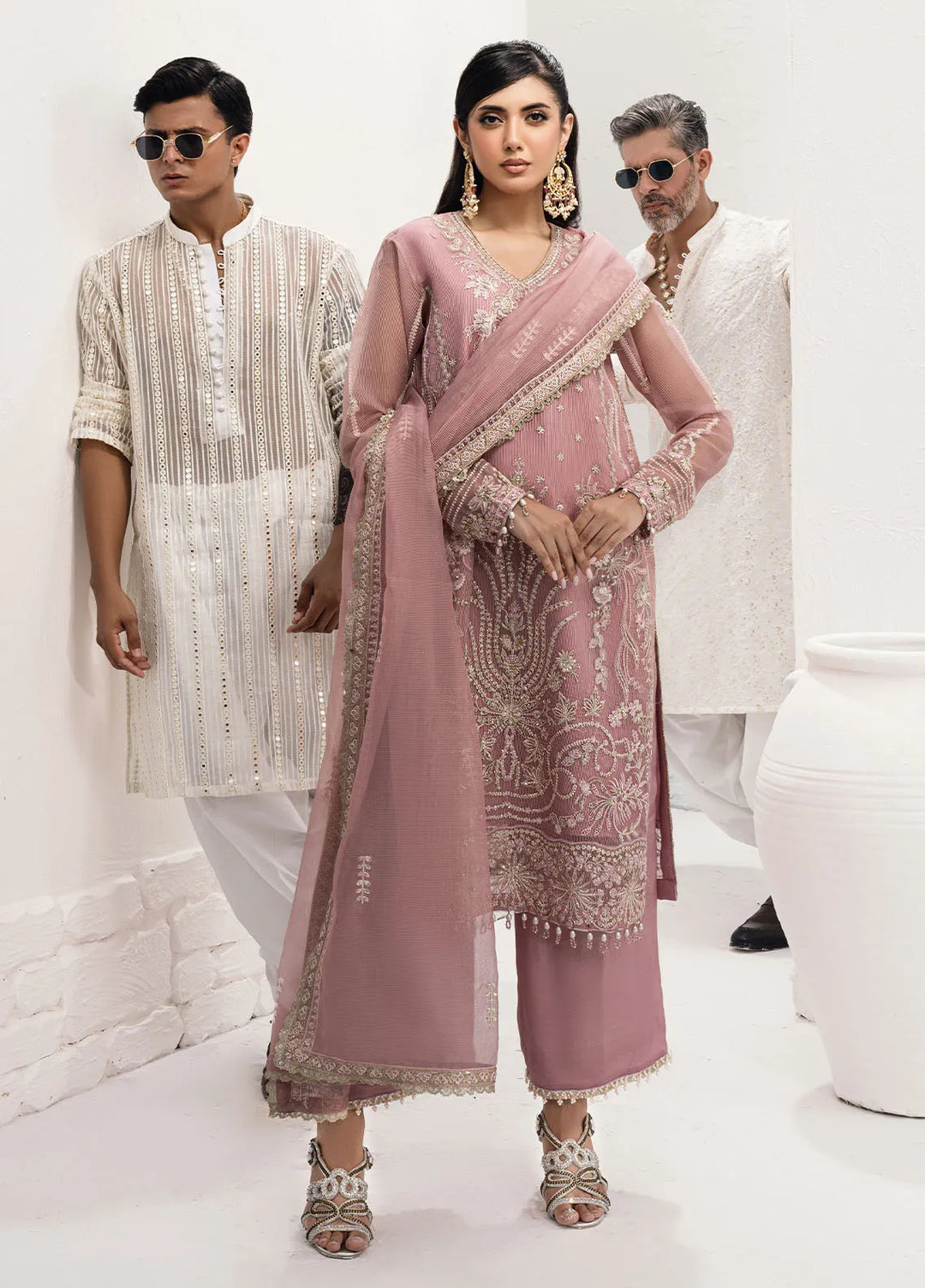 Savoir by Sahane Embroidered Cotton Net Suits Unstitched 3 Piece CT-140006 Nenufar - Luxury Collection