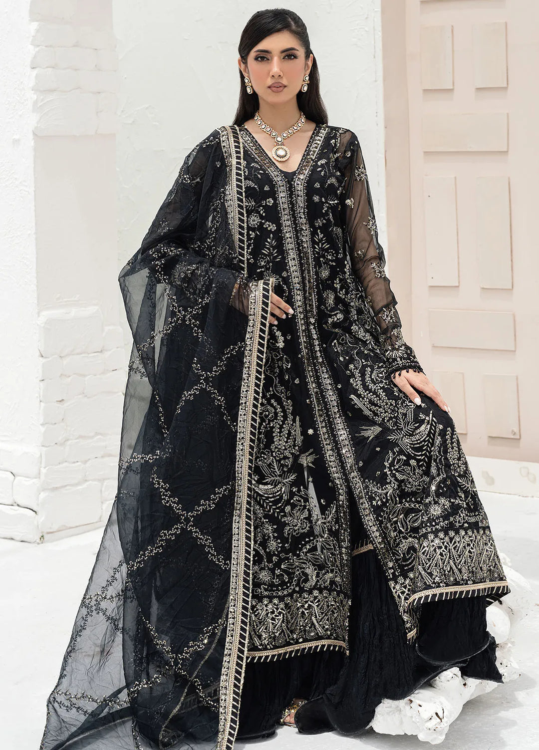 Savoir by Sahane Embroidered Organza Suits Unstitched 3 Piece CT-140007 Solene - Luxury Collection