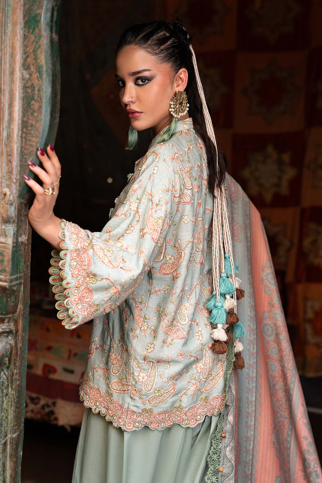 M Prints by Maria B Unstitched Printed Cambric 3 Piece Suit MB26UPC 8B - Casual Collection