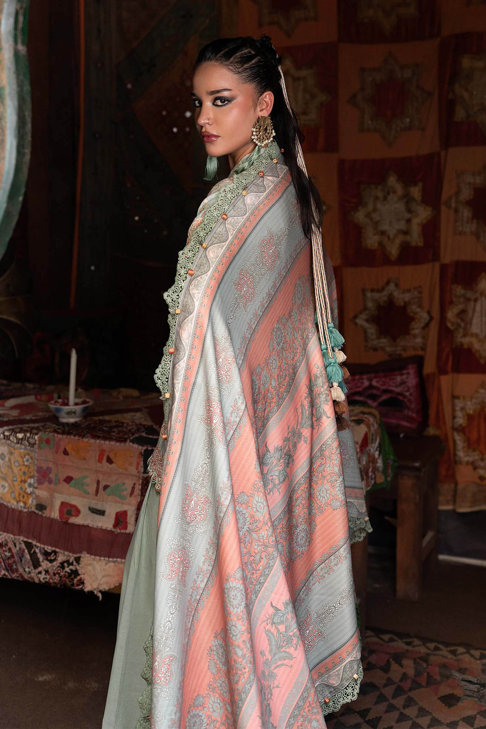 M Prints by Maria B Unstitched Printed Cambric 3 Piece Suit MB26UPC 8B - Casual Collection