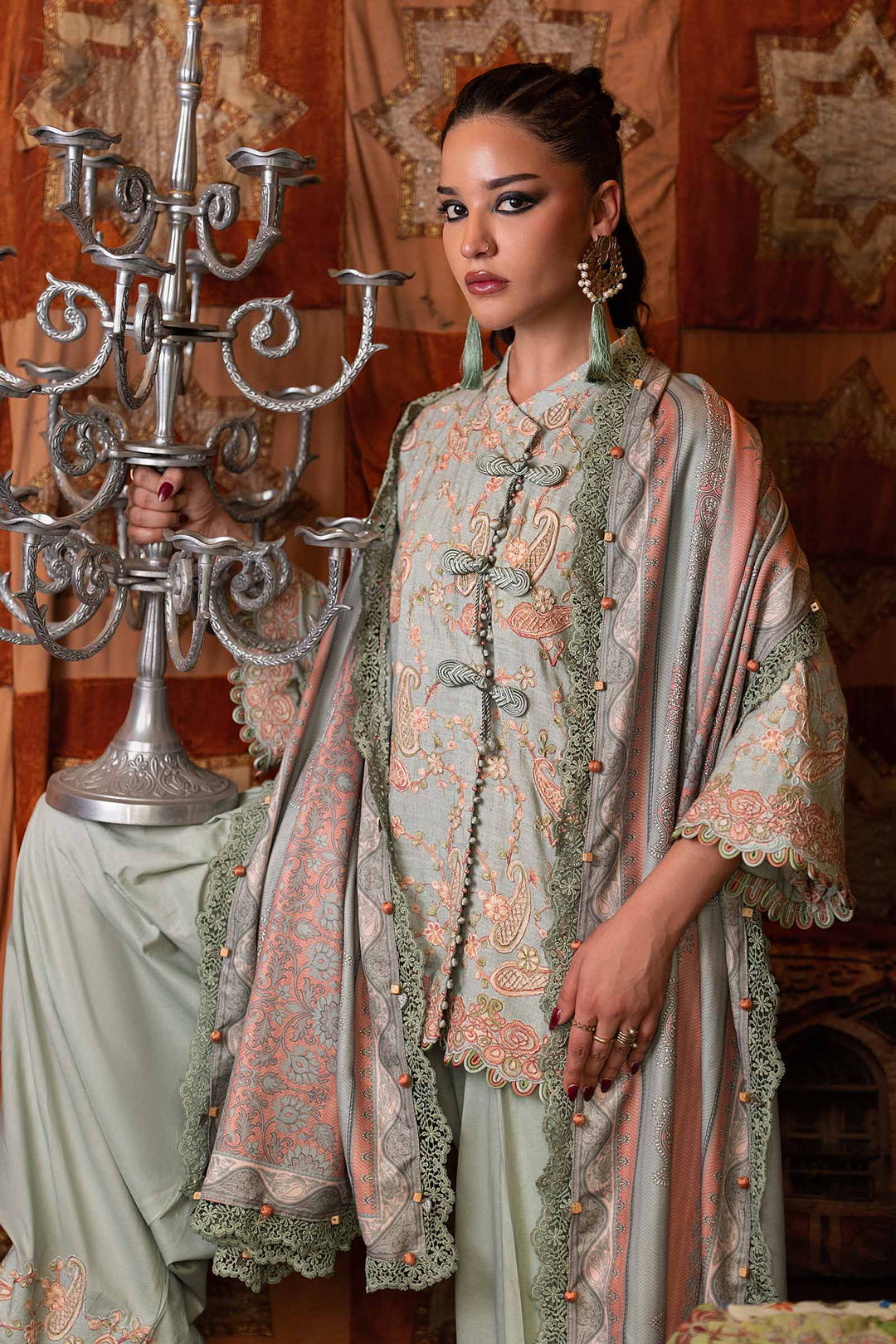 M Prints by Maria B Unstitched Printed Cambric 3 Piece Suit MB26UPC 8B - Casual Collection
