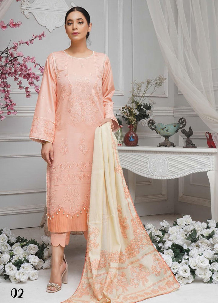 Sehar by Humdum Embroidered Jacquard Suits Unstitched 3 Piece HD22SR D-02 - Festive Collection