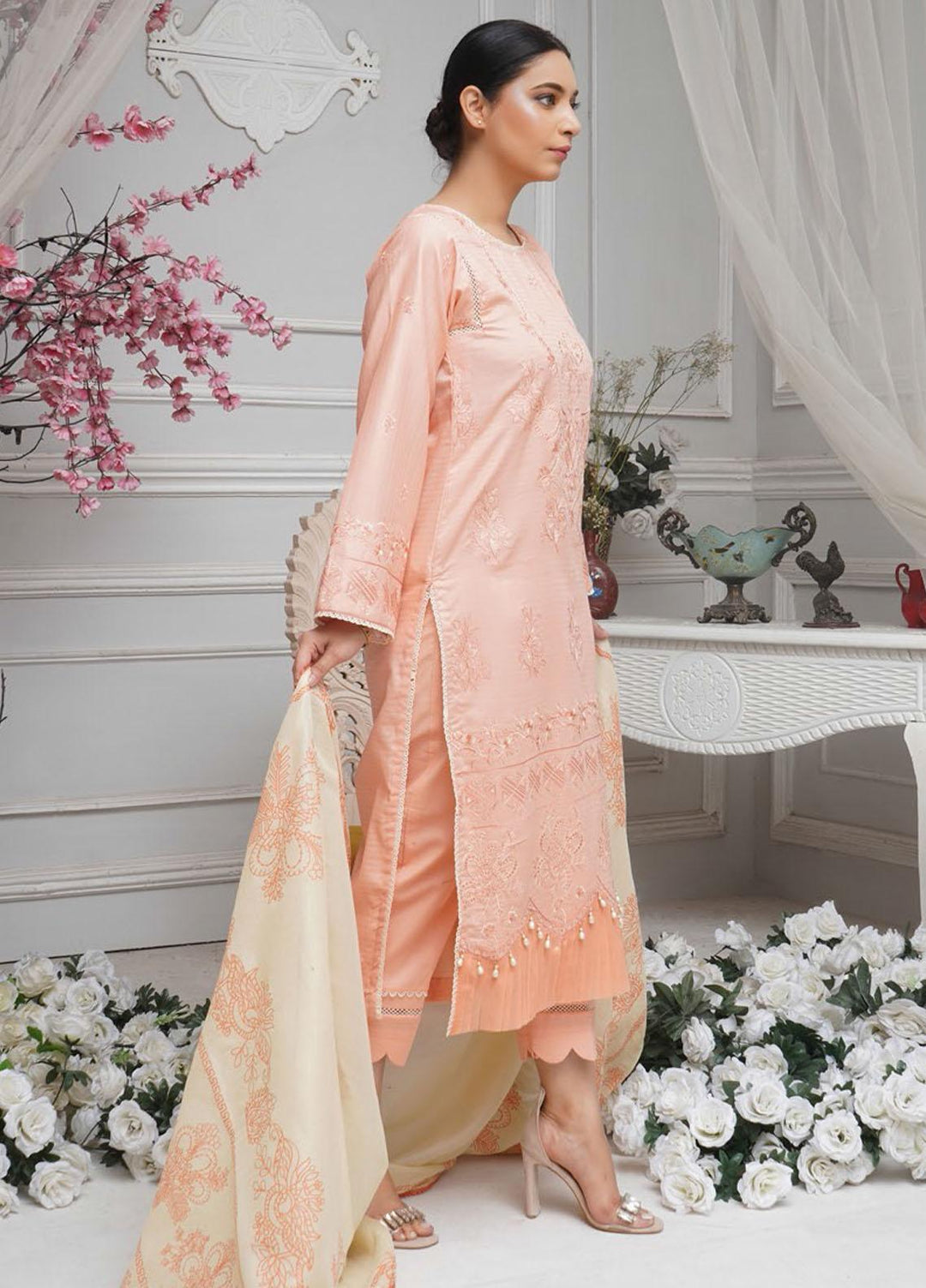 Sehar by Humdum Embroidered Jacquard Suits Unstitched 3 Piece HD22SR D-02 - Festive Collection