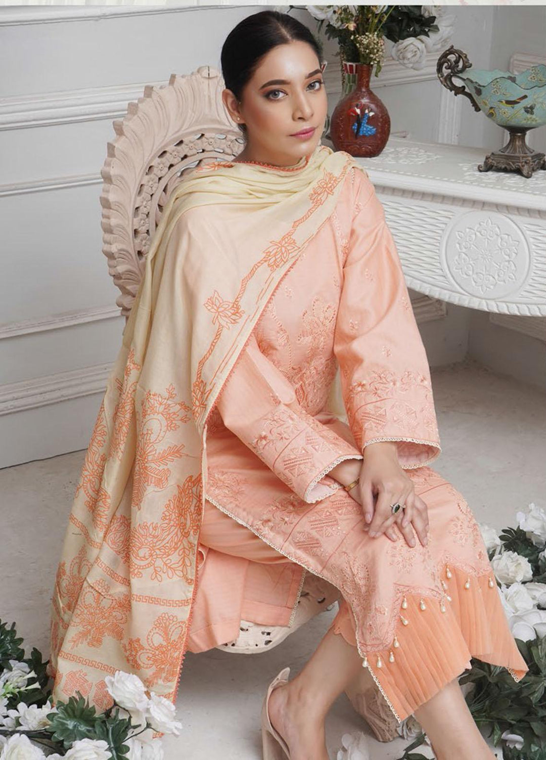 Sehar by Humdum Embroidered Jacquard Suits Unstitched 3 Piece HD22SR D-02 - Festive Collection