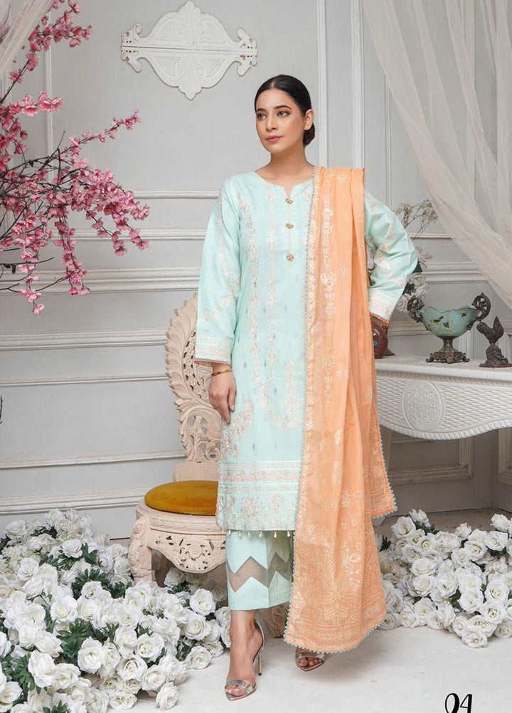 Sehar by Humdum Embroidered Jacquard Suits Unstitched 3 Piece HD22SR D-04 - Festive Collection