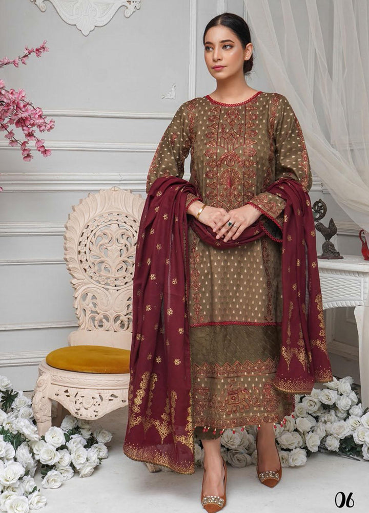 Sehar by Humdum Embroidered Jacquard Suits Unstitched 3 Piece HD22SR D-06 - Festive Collection