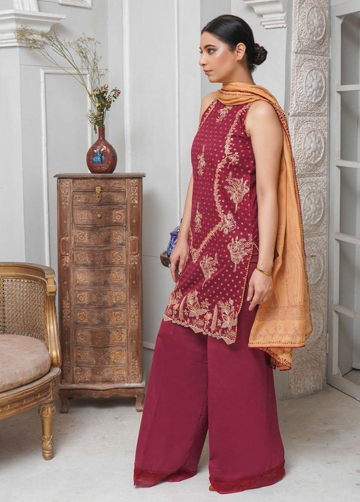 Sehar by Humdum Embroidered Jacquard Suits Unstitched 3 Piece HD22SR D-08 - Festive Collection