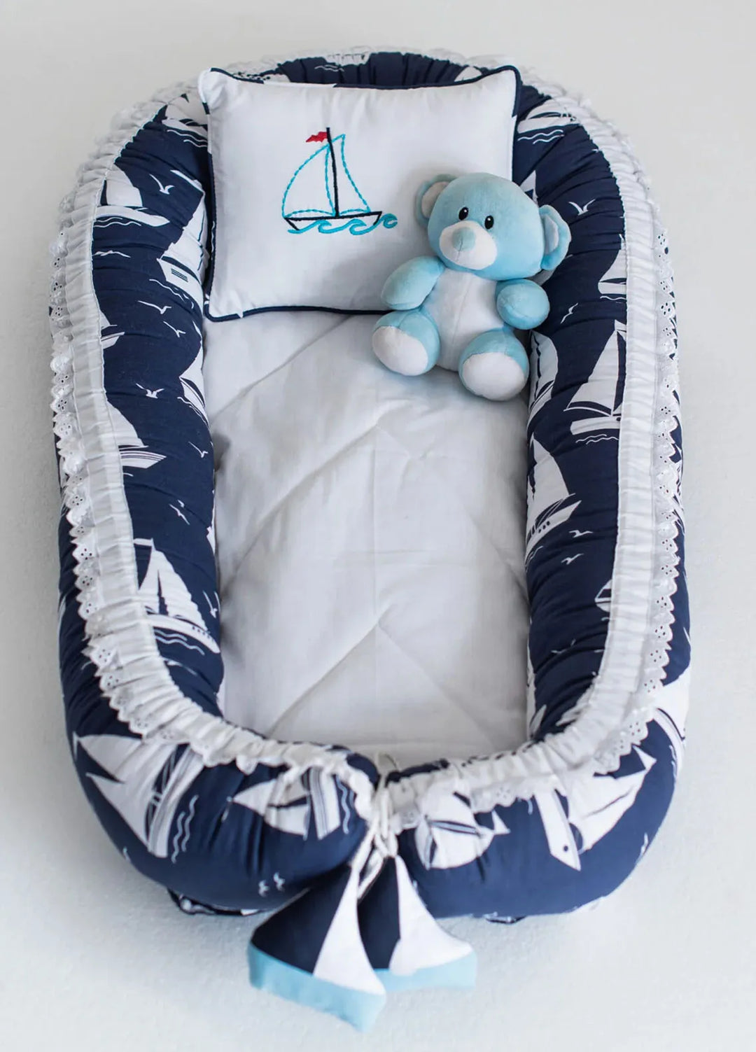 SEJ Snuggle Bed Ships N' Giggles - New Born Snuggle Bed Collection