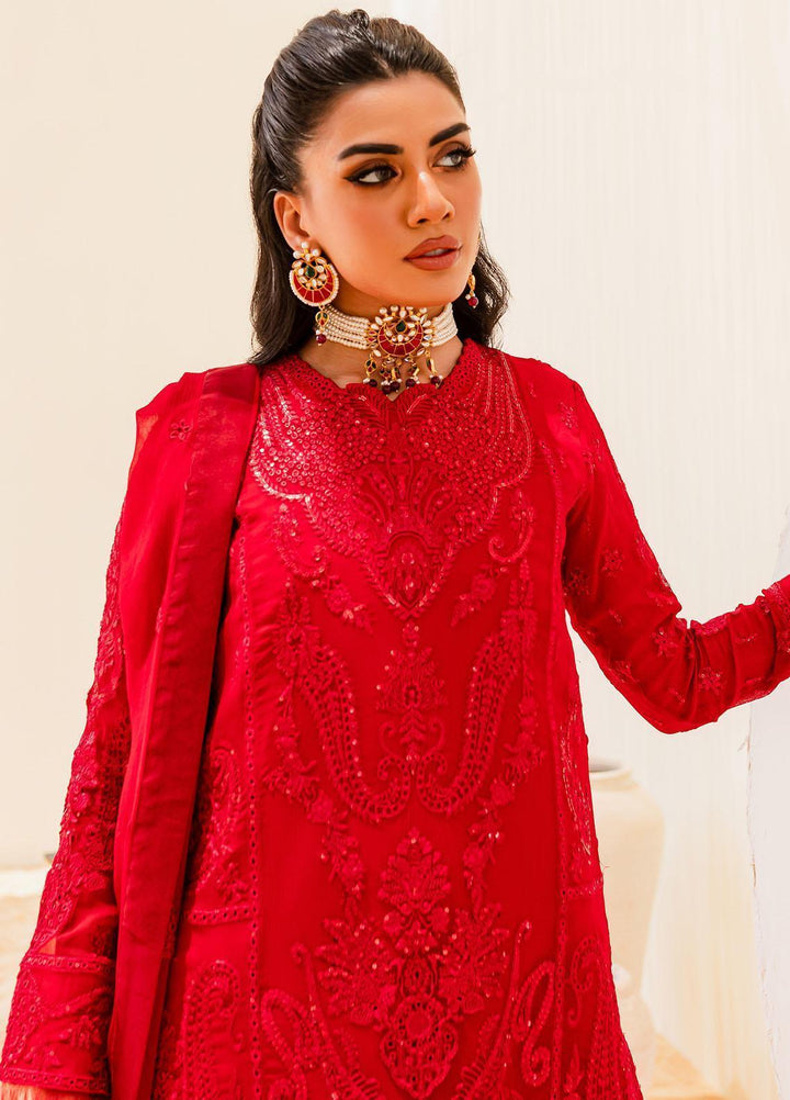 Sejal By Mashq Embroidered Chiffon Suits Unstitched 3 Piece MQ23SL FIRE WHIRL - Luxury Collection