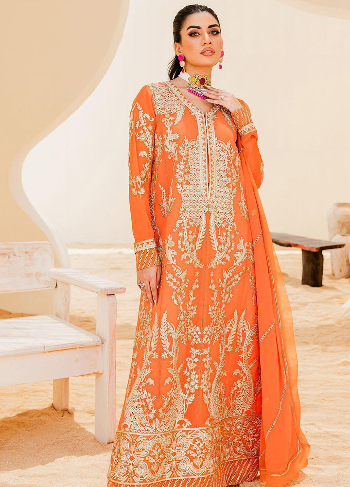 Sejal By Mashq Embroidered Chiffon Suits Unstitched 3 Piece MQ23SL ORIOLE - Luxury Collection