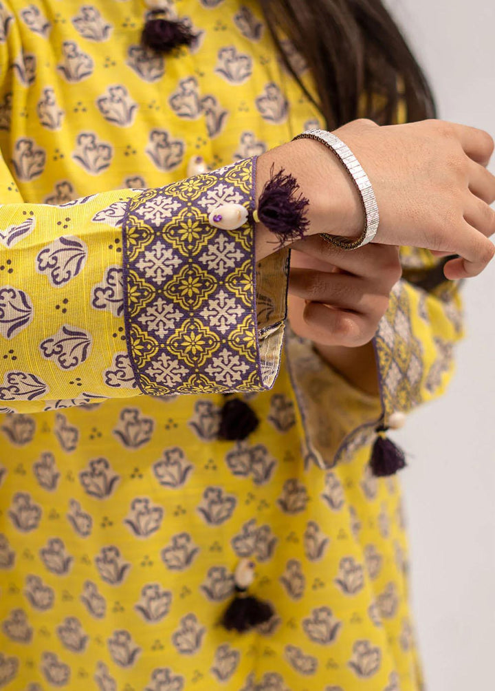 Senorita Cotton Casual 2 Piece Suit for Girls -  GAC-02382-YLW/MCL