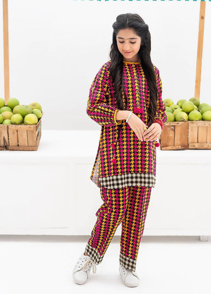 Senorita Cotton Casual 2 Piece Suit for Girls -  GAC-02384-BLK/MCL