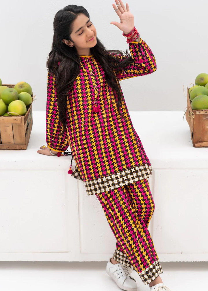 Senorita Cotton Casual 2 Piece Suit for Girls -  GAC-02384-BLK/MCL