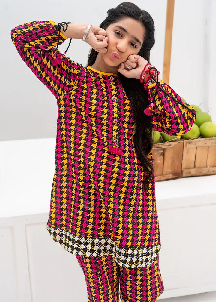 Senorita Cotton Casual 2 Piece Suit for Girls -  GAC-02384-BLK/MCL