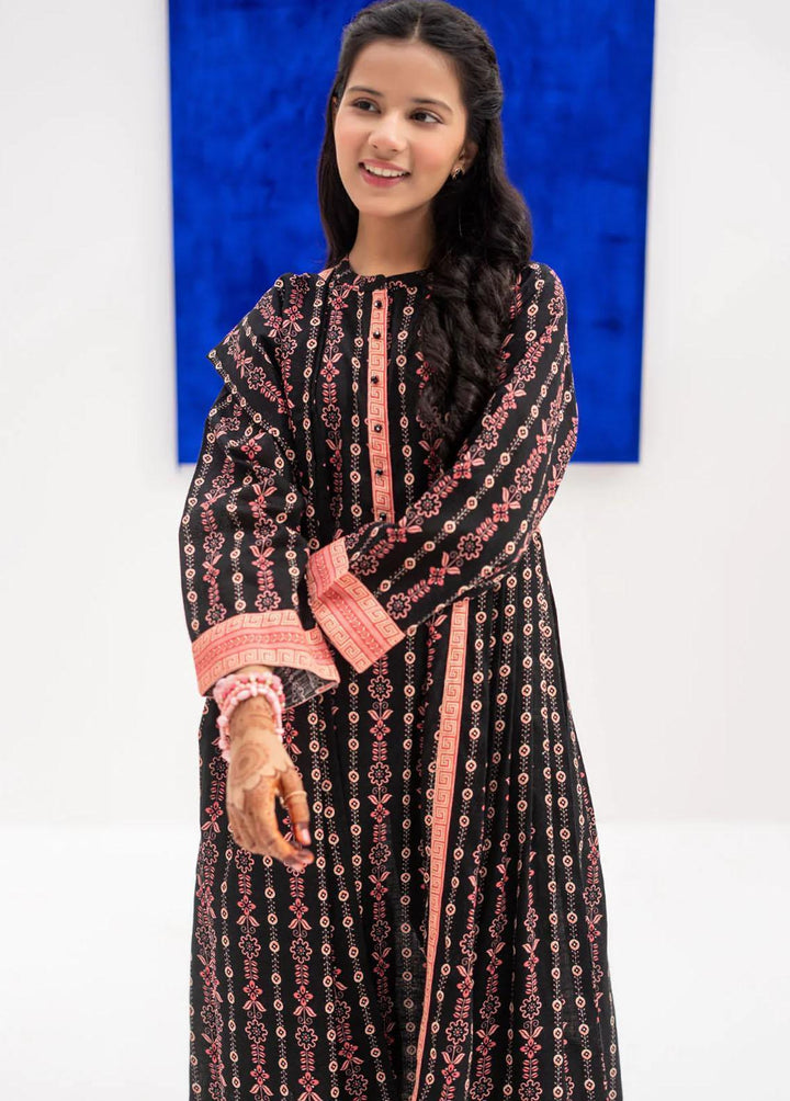 Senorita Cotton Casual 3 Piece Suit for Girls -  GAD-02370-BLK/MCL