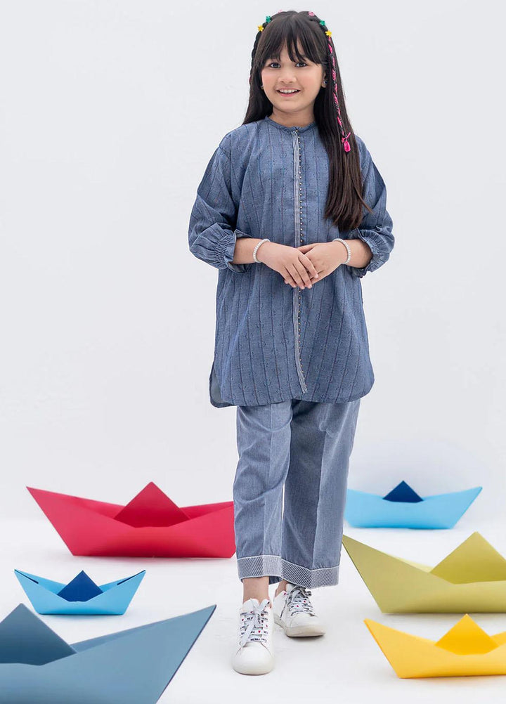 Senorita Denim Casual 2 Piece Suit for Girls -  KAC-02389