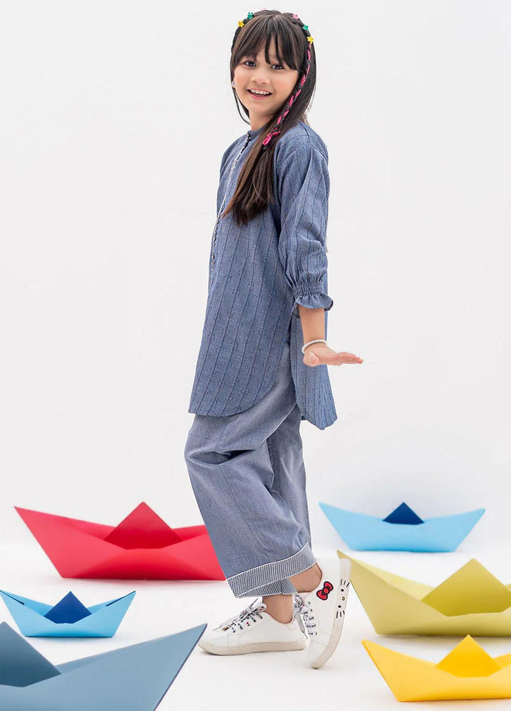 Senorita Denim Casual 2 Piece Suit for Girls -  KAC-02389