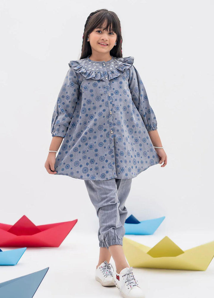 Senorita Denim Casual 2 Piece Suit for Girls -  KAC-02393