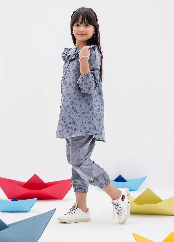 Senorita Denim Casual 2 Piece Suit for Girls -  KAC-02393
