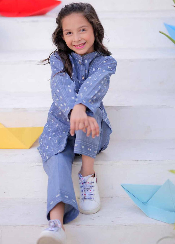 Senorita Denim Casual 2 Piece Suit for Girls -  KAC-02459