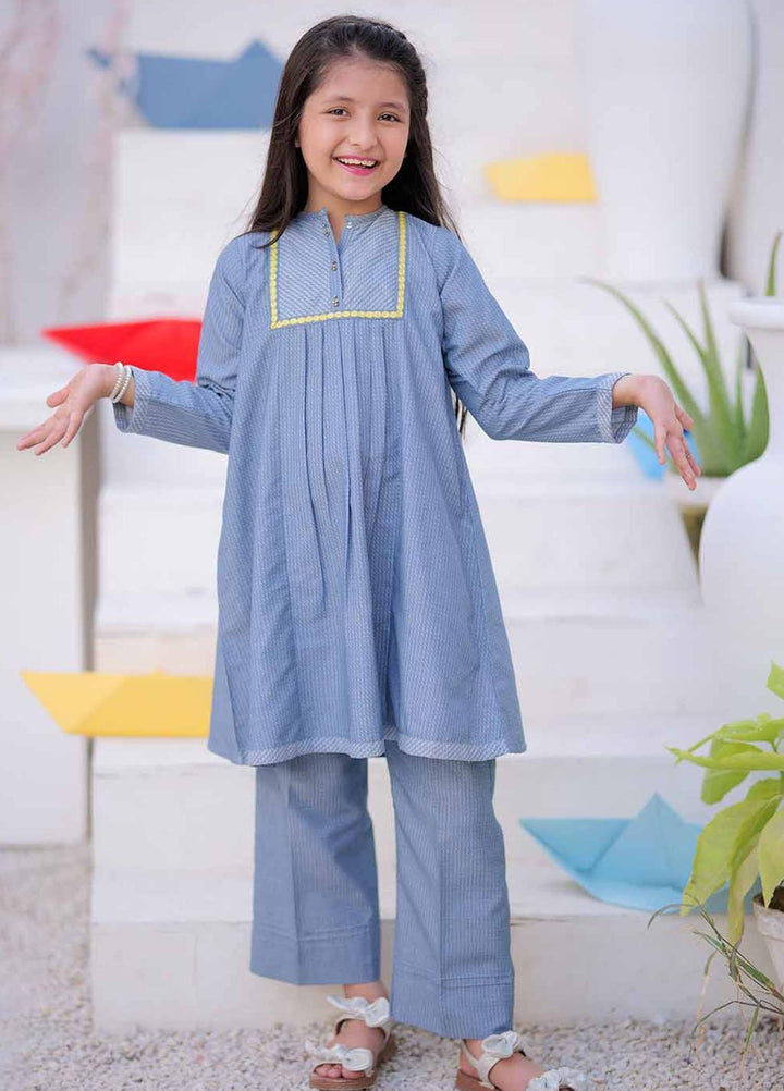 Senorita Denim Casual 2 Piece Suit for Girls -  KAC-02495