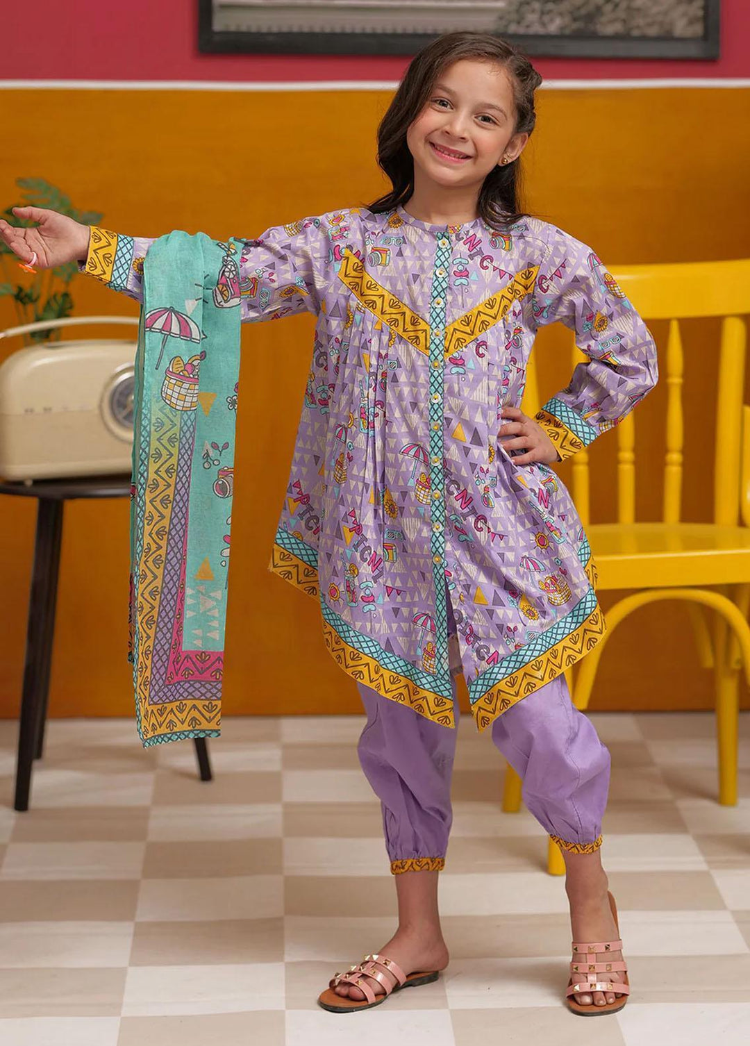 Senorita Pret Casual Cotton 3 Piece Suit KAD-02294-PRL/MCL